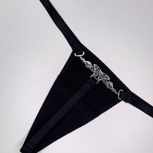 Butterfly Tattoo Thong ⋆ Black